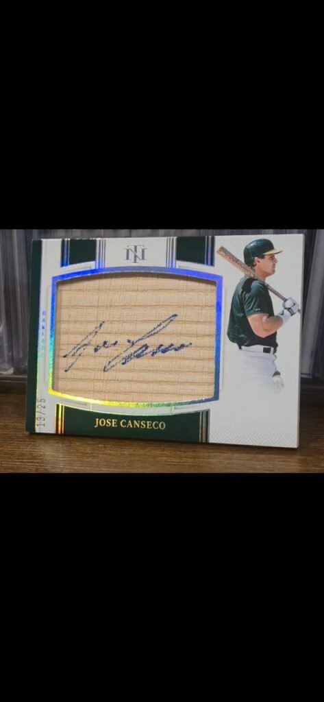 2025 Panini National Treasures Jose Canseco Legendary Jumbo Lumber Auto #LJ-JCS /25